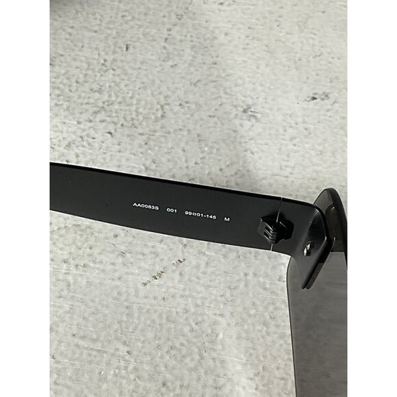 Alaia 'Lettering' Black Acetate Logo Rectangular Sunglasses Size OS - Picture 3 of 5